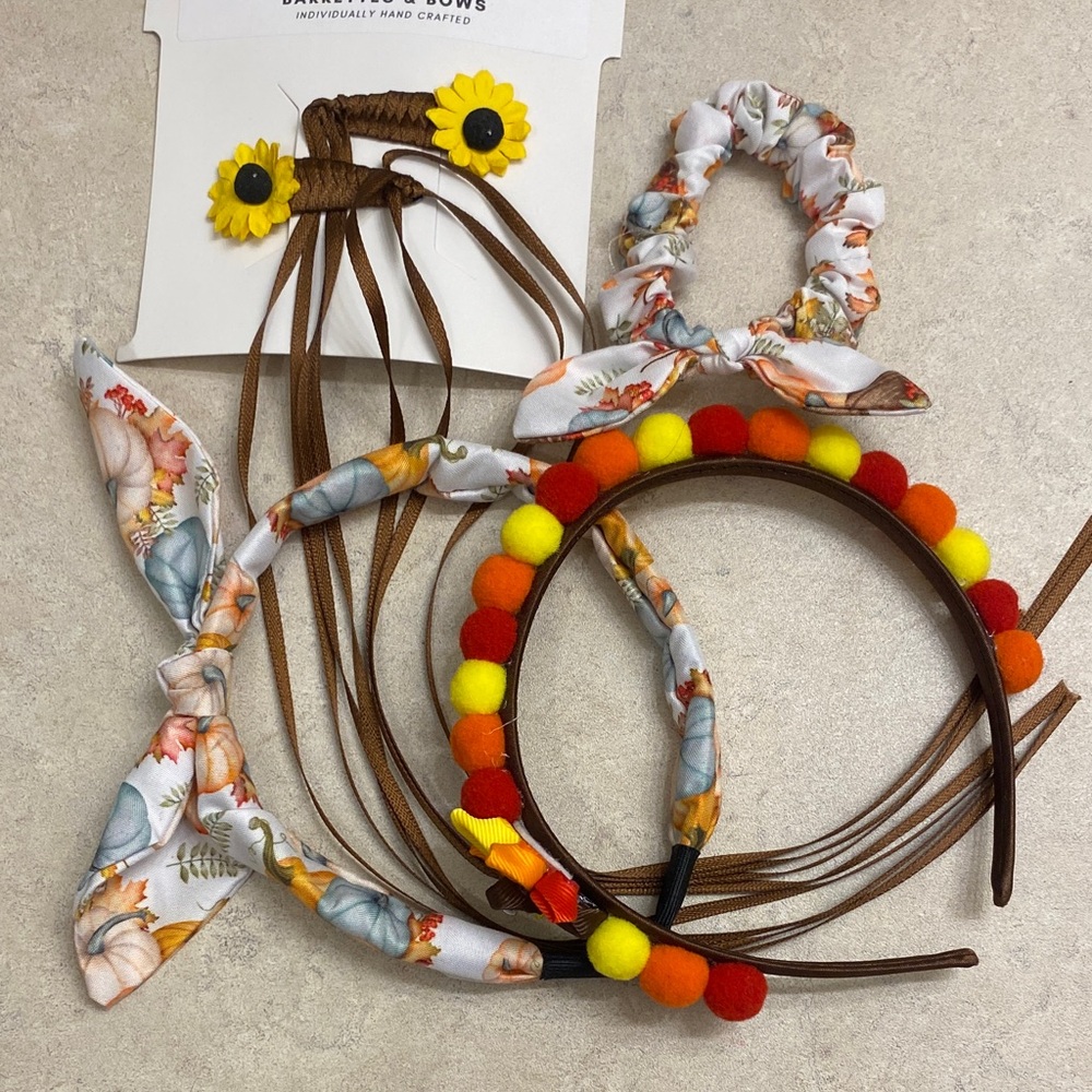 Fall themed Colorful Hair Accessories Set
